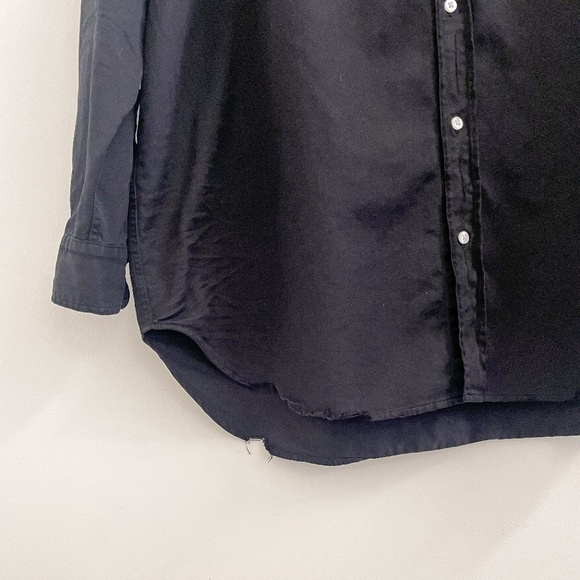 Frank & Eileen Shirley Oversized Button Up Shirt in Blackout Denim S - Picture 8 of 12